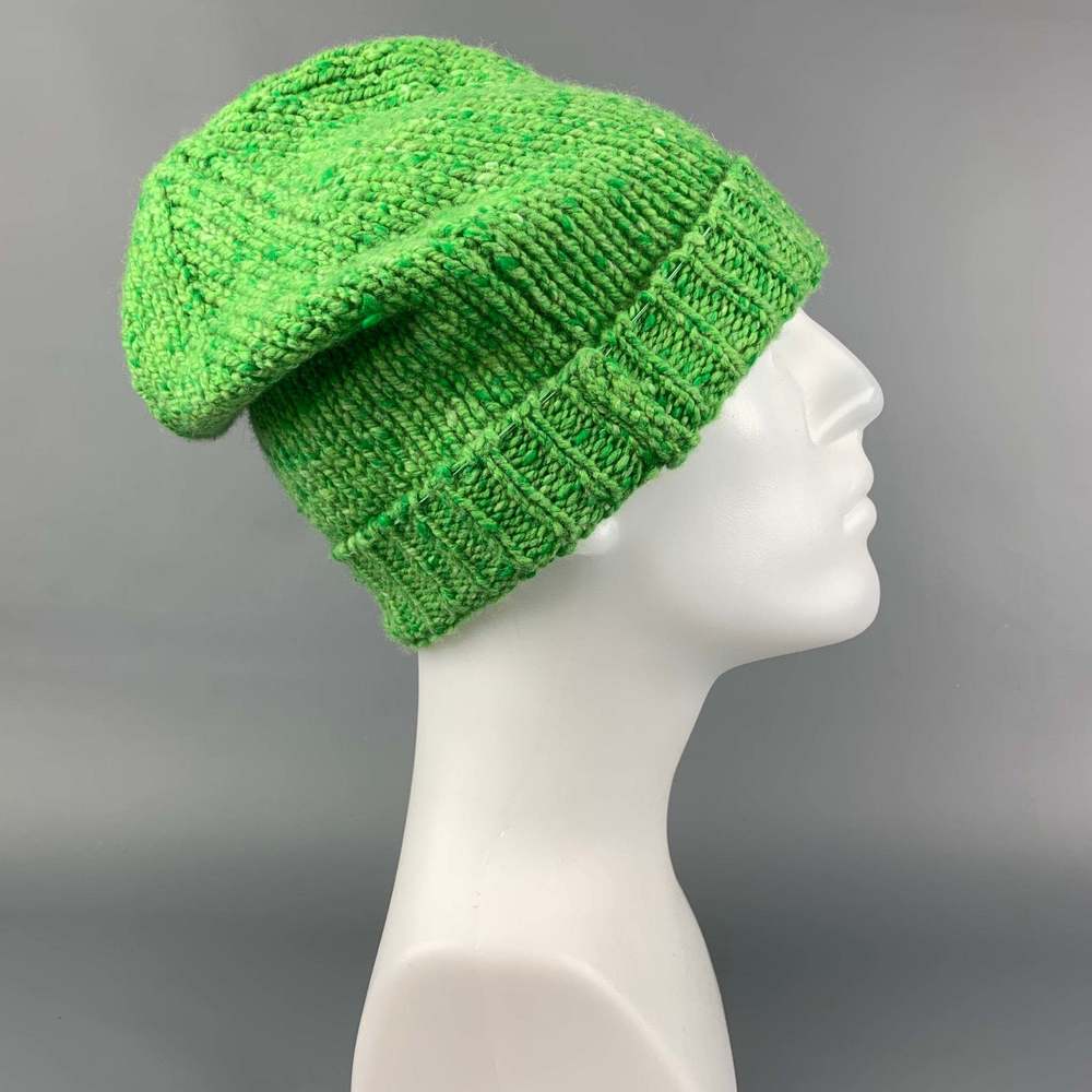 NEW SCOTLAND Green Knit Cashmere Beanie - Picture 3 of 5